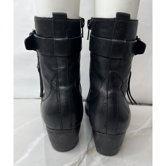 Kennel Schmerger Leather Black Ankle Boot Bootie Mid Heel Sz Uk 5.5 Eu 38.5 Us 8 - Picture 5 of 12